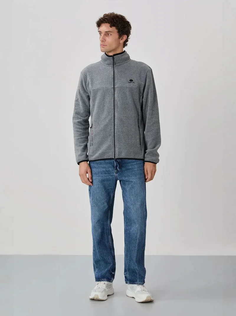 تومي لايف TOMMY Men's Plush Zip-front Sweatshirt