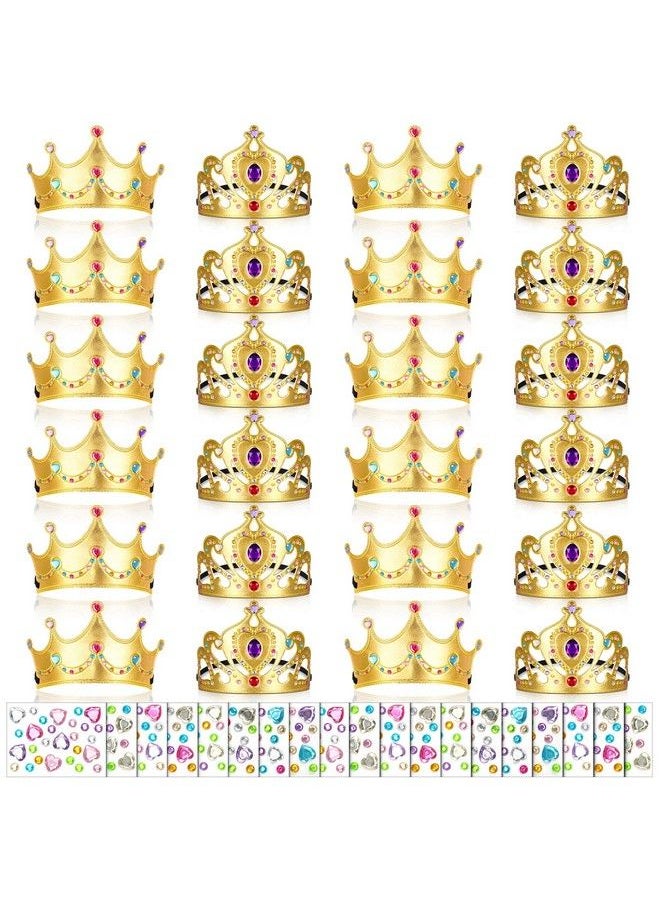 Yaomiao 44 Pcs Foam Crowns Set For Kids Princess Tiaras Crowns Diamond Sticker Making Kits Kids' Party Supplies (Vintage Style)  - Image 2