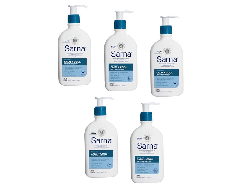 Sarna Calm  Cool AntiItch Lotion 75 Fl Oz Pack of 5 - Image 1