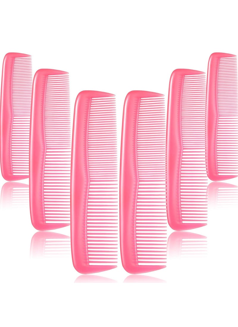 Leinuosen Leinuosen 12 Pieces Hair Combs Set Pocket Plastic Fine Tooth Dressing Comb for Women and Men, Peines Para Cabello(Pink) 
