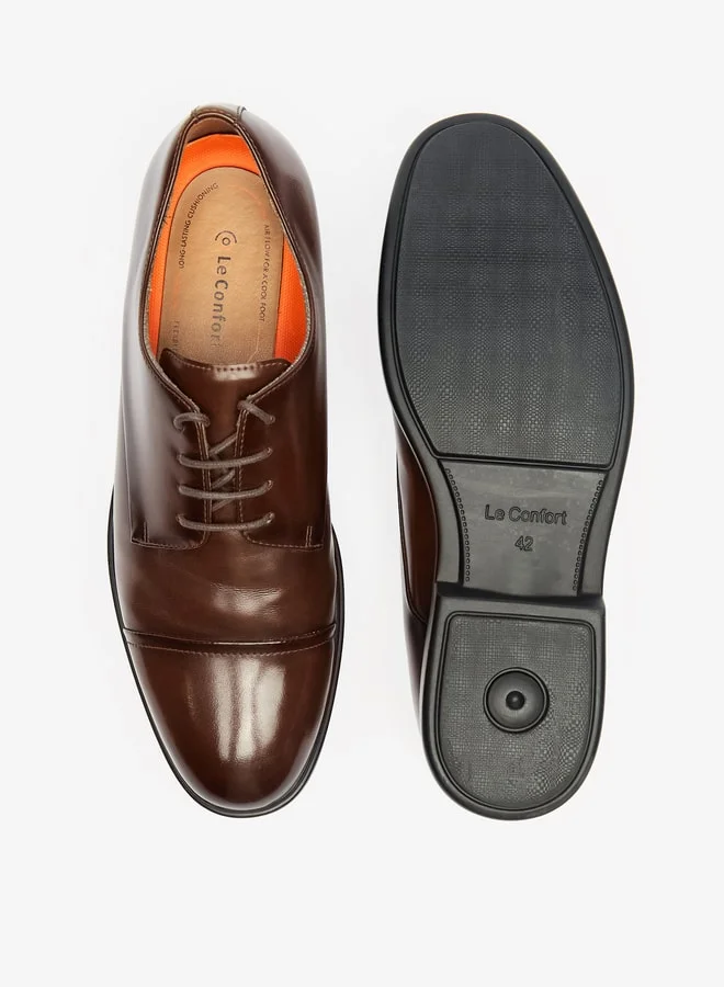 Le Confort Men Solid Derby Shoes with Lace-Up Closure