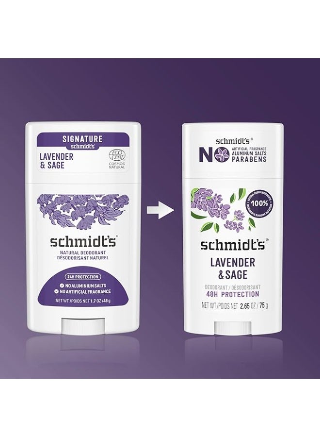 Schmidt's Lavender + Sage Natural Deodorant Stick - Image 3