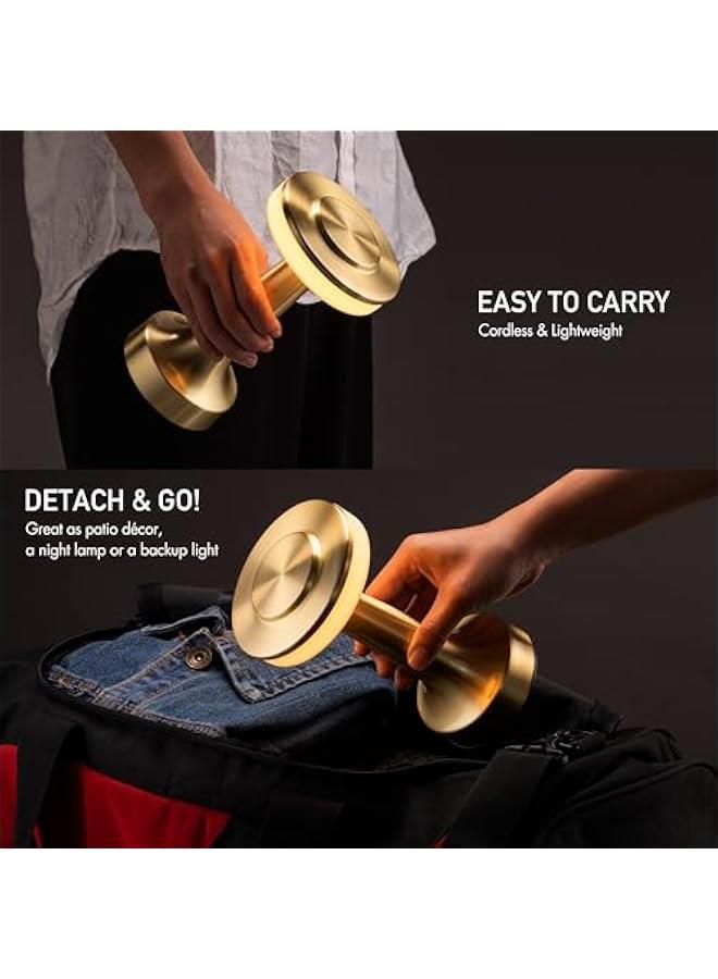 O’Bright Portable LED Table Lamp with Touch Sensor, 3-Levels Brightness, Rechargeable Battery Up to 48 Hours Usage, Night Light for Kids Nursery, Nightstand Lamp, Bedside Lamp (Gold)