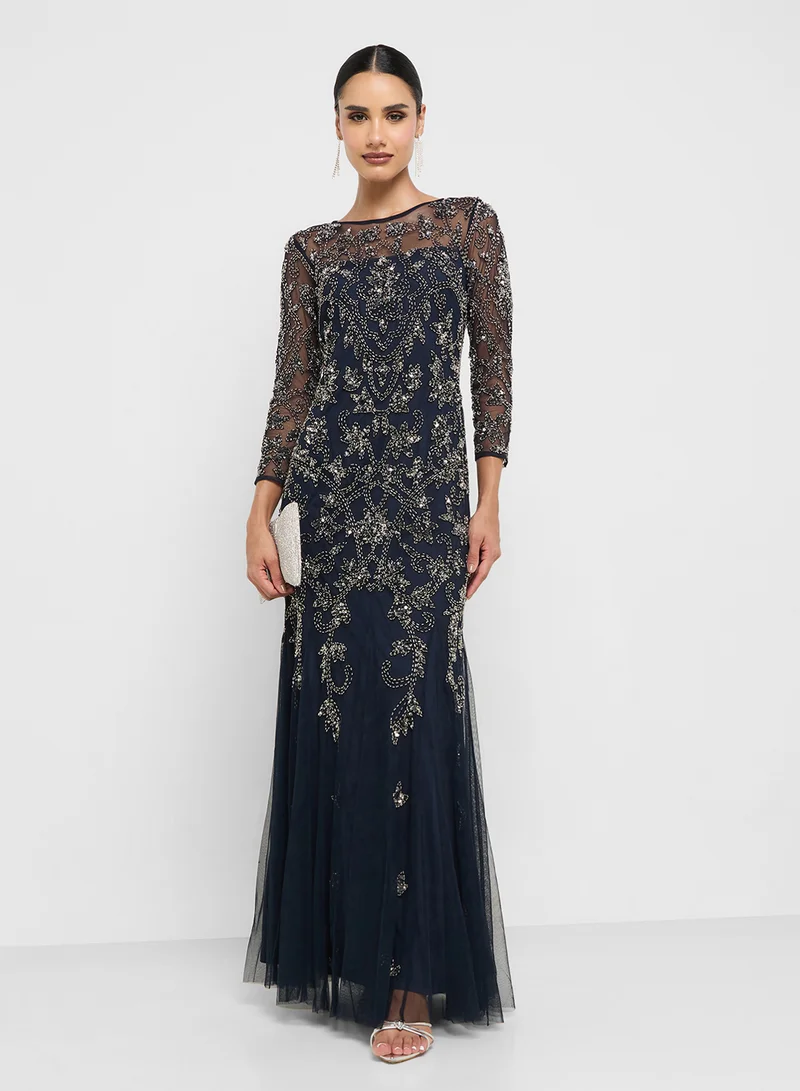 Adrianna Papell Embellished Evening Dress
