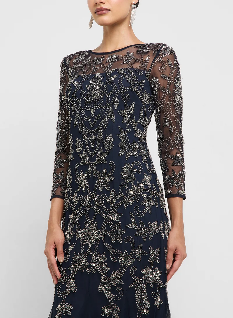 Adrianna Papell Embellished Evening Dress