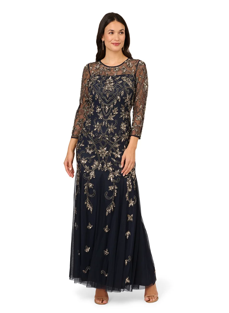 Adrianna Papell Embellished Evening Dress
