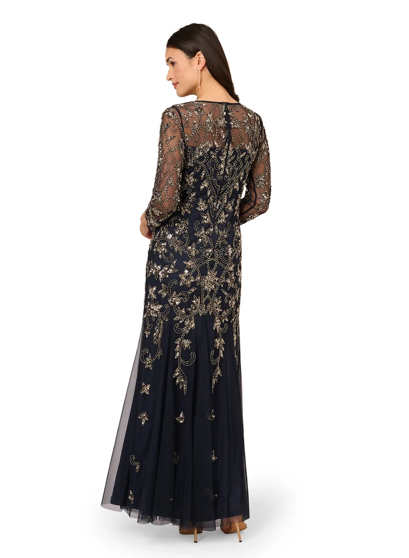 Adrianna Papell Embellished Evening Dress