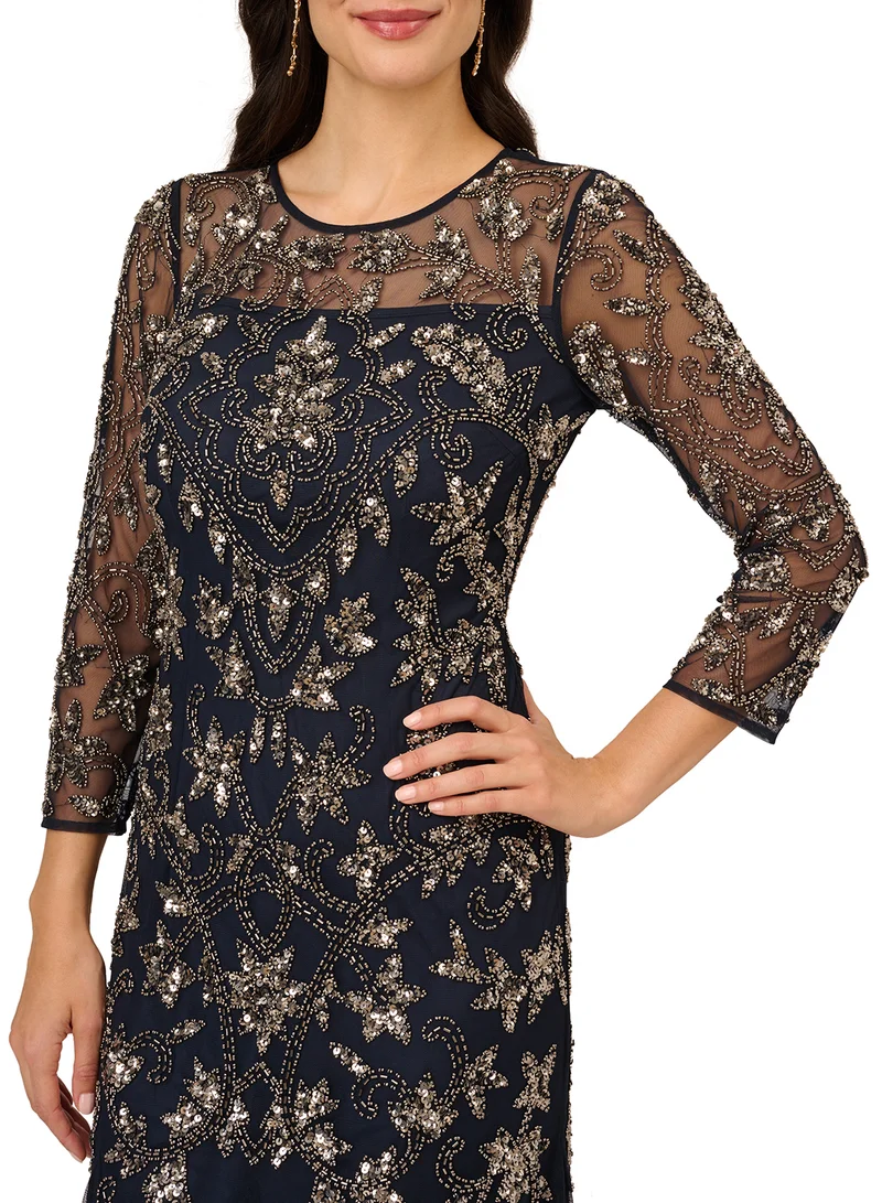 Adrianna Papell Embellished Evening Dress