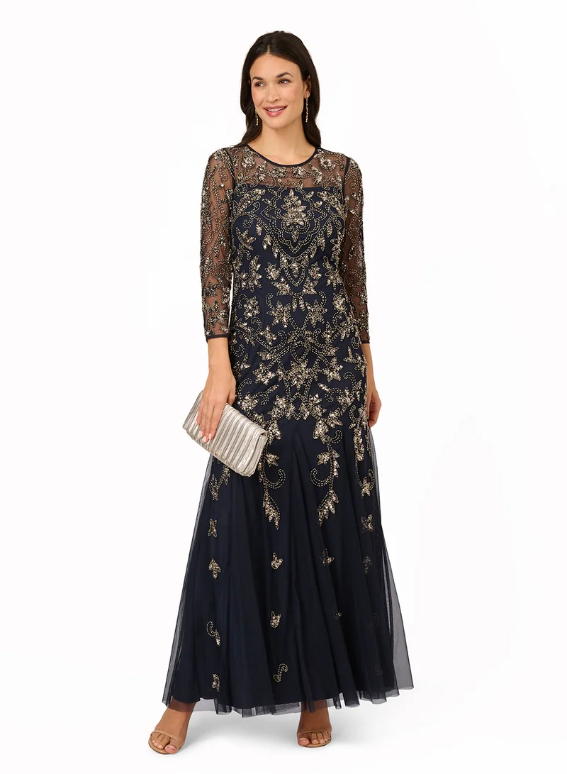 Adrianna Papell Embellished Evening Dress