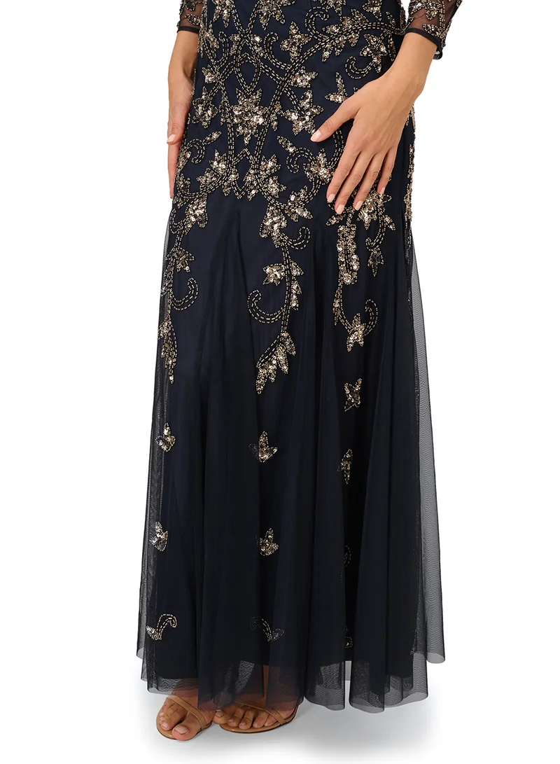 Adrianna Papell Embellished Evening Dress
