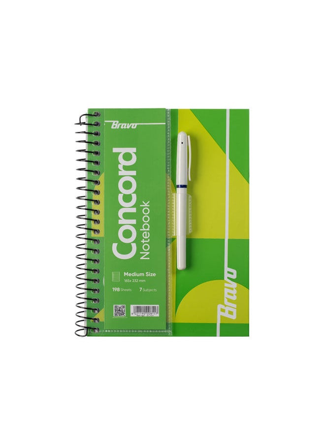 Bravo New Concord Notebook medium - 7 Subjects - Green  - Image 1