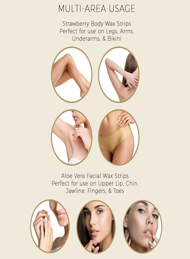 Honeybee Body Wax Strips| Waxing Strips for Women and Men| Hair Removal for All Skin| 8 Strips, 2 After Care Wipes (Strawberry) - Image 4