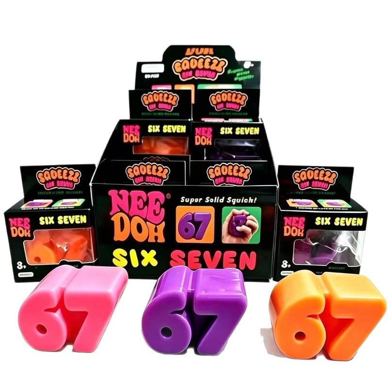 Needoh 67 Number Squishy Set Stress Relief Slow Rebound Toy - Image 4