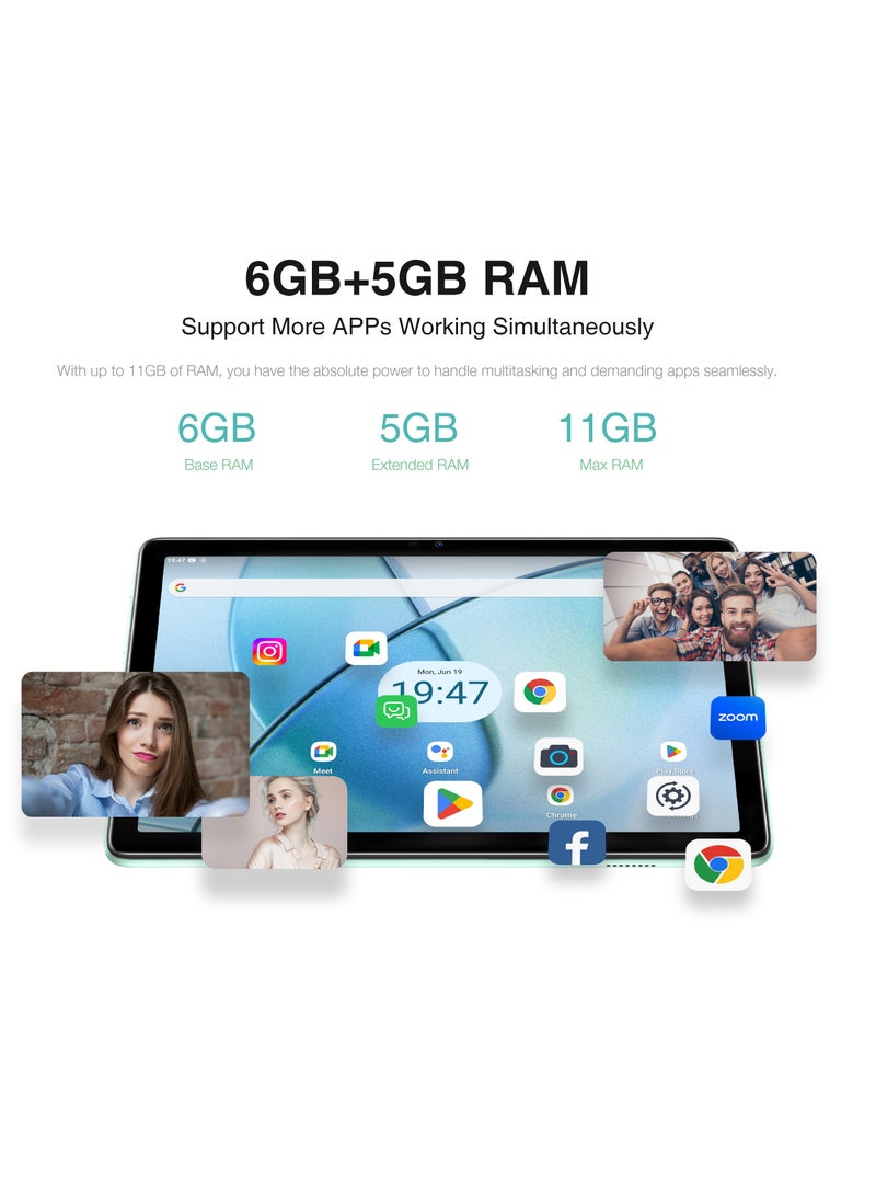 Doogee - T10S Smart Tablet 10.1-Inch FHD Display TUV Low Bluelight Android 13 Octa-Core Processor 128GB ROM 11GB(6+5) RAM 8+5MP Camera Dual SIM 4G Network 6600mAh Battery - Image 1