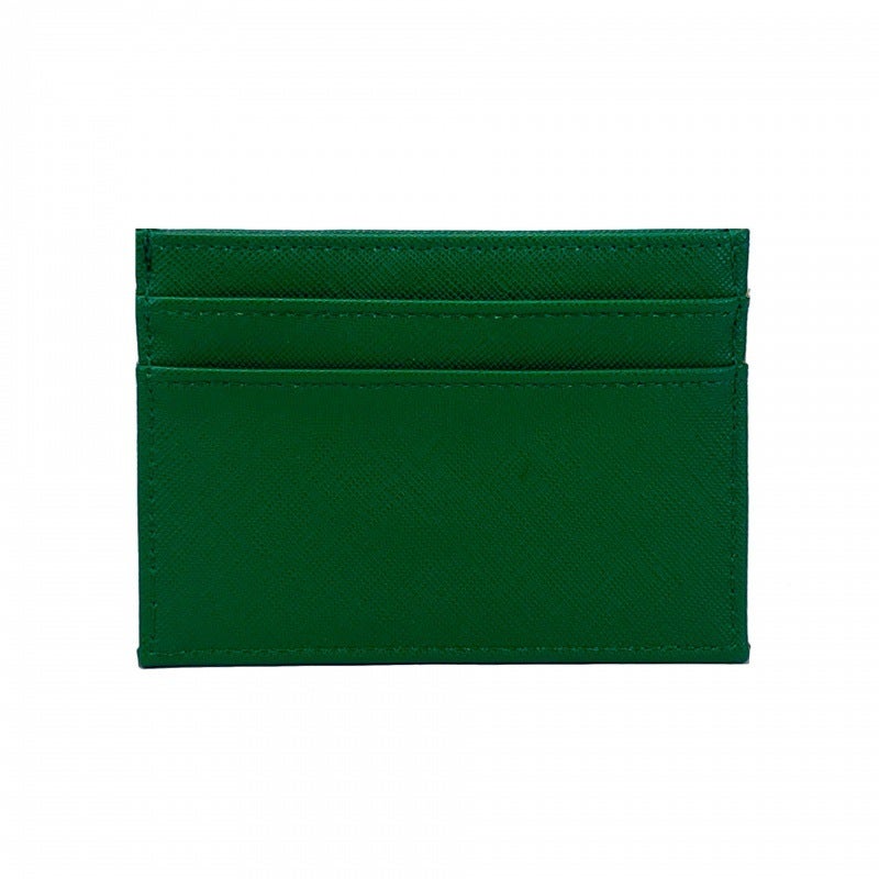 New Spot PU Card Holder Coin PUrse Large Capacity Card Holder Womens High-end Portable Bank Credit Card Holder Bright green cross pattern 