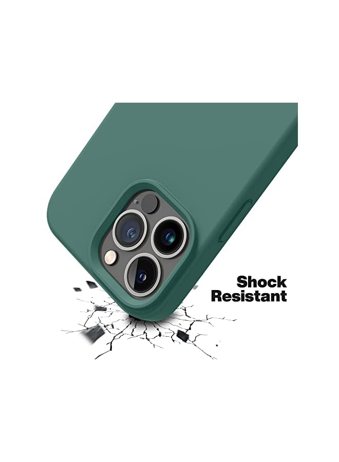OTOFLY Designed for iPhone 13 Pro Max Case, Silicone Shockproof Slim Thin Phone Case for iPhone 13 Pro Max 6.7 inch (Midnight Green) - Image 5