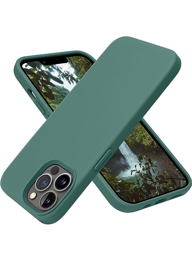 OTOFLY Designed for iPhone 13 Pro Max Case, Silicone Shockproof Slim Thin Phone Case for iPhone 13 Pro Max 6.7 inch (Midnight Green) - Image 1