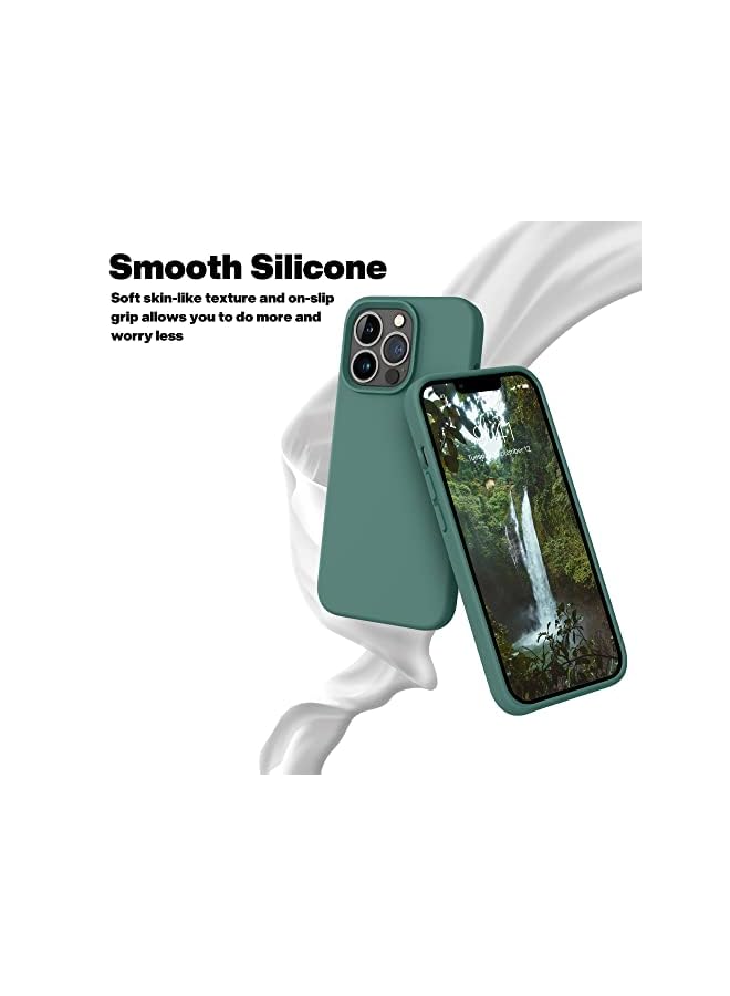 OTOFLY Designed for iPhone 13 Pro Max Case, Silicone Shockproof Slim Thin Phone Case for iPhone 13 Pro Max 6.7 inch (Midnight Green) - Image 3