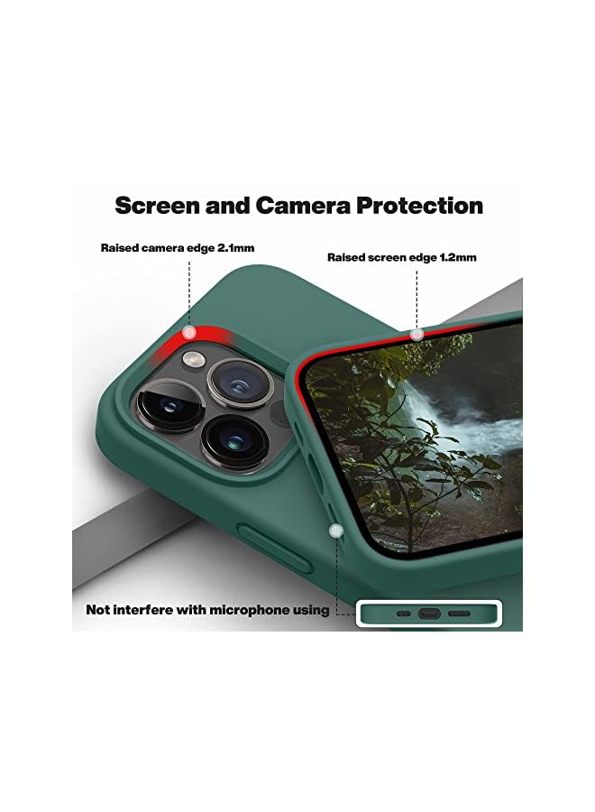 OTOFLY Designed for iPhone 13 Pro Max Case, Silicone Shockproof Slim Thin Phone Case for iPhone 13 Pro Max 6.7 inch (Midnight Green) - Image 4