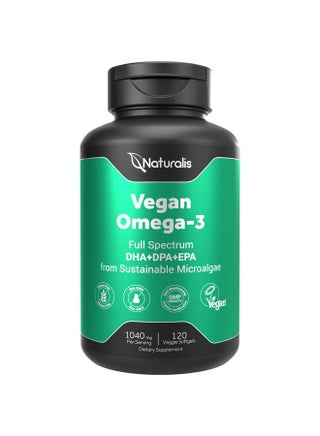 Vegan Omega 3 Dha Epa  Dpa From Algae  Vegan Society Certified Sustainably Sourced True Full Spectrum  120 Veggie Softgels Carrageenan Free - pzsku/ZAABFDE206016BB8AA6C7Z/45/_/1695134059/543ef0ee-c7bc-4f00-9e55-e3c17b603008