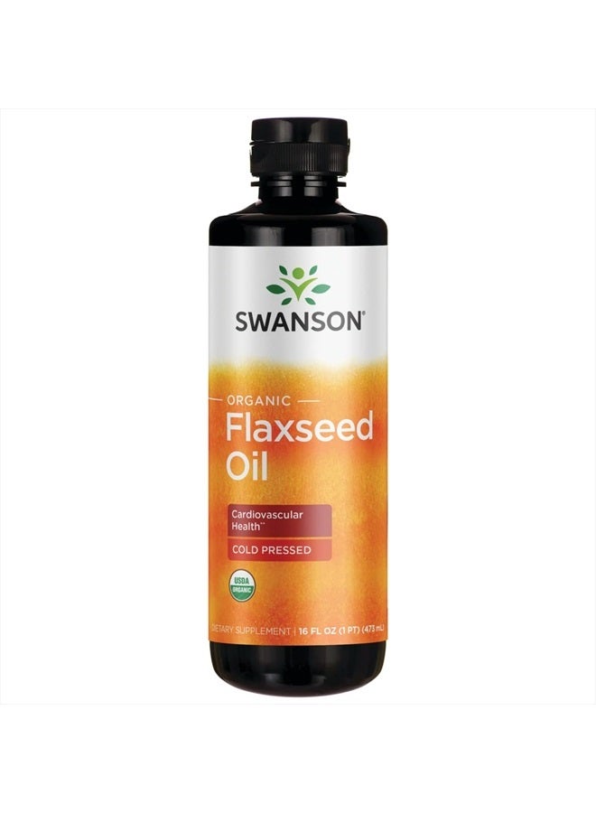 SWANSON Flaxseed Oil (Omegatru) 16 fl Ounce (1 pt) (473 ml) Liquid - Image 1