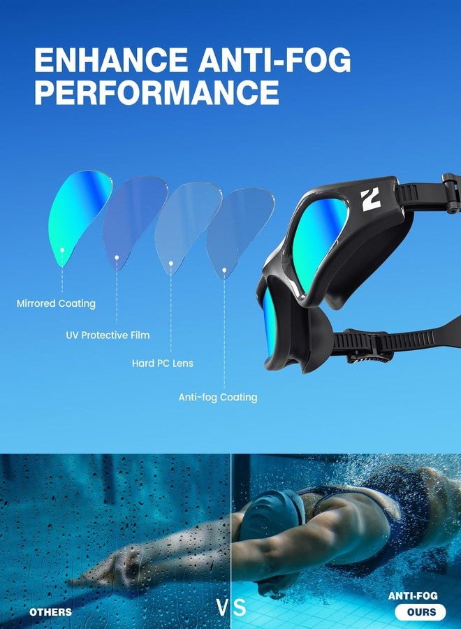 ZIONOR Swim Goggles Adult, G1 Air Polarized Anti-Fog Swimming Goggles for Women Men, Soft Silicone Strap, Outdoor - Image 3