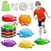 HYES Stepping Stones for Kids 12PCS NonSlip Balance Steps Stones for Toddler 13 Obstacle Courses Sensory Toys Coordination Game Gift for Boys Girls Indoor Outdoor Play Ages 35 - Image 3