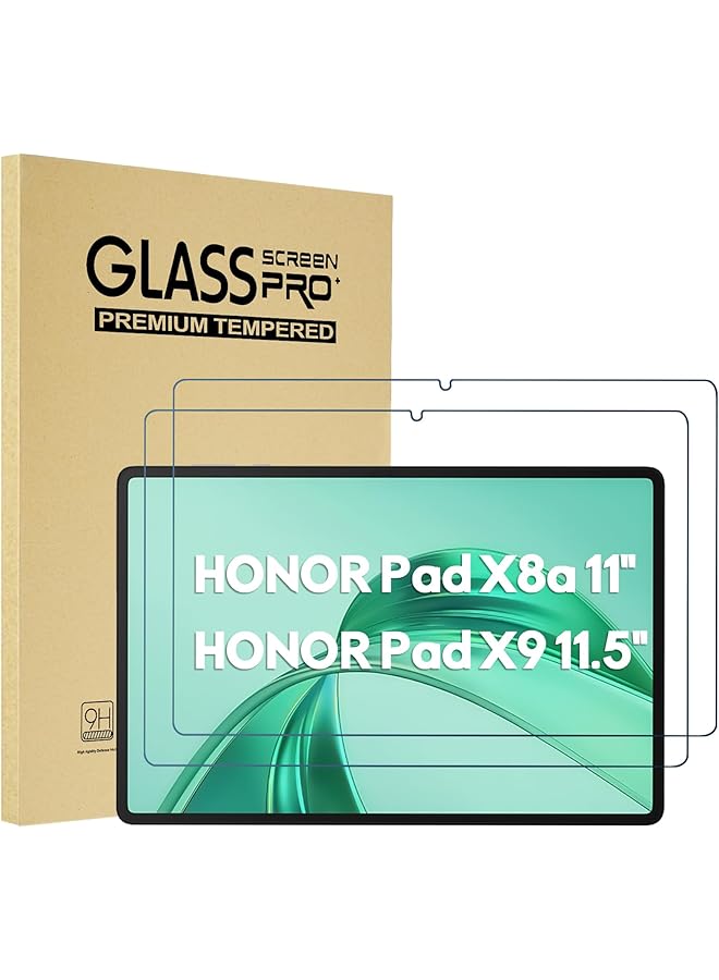 Procases 2 Pack Screen Protector For Honor Pad X8A X9 Tempered Glass Film Guard For Honor Pad X8A 11 Inch Honor Pad X9 11.5 Inch - Image 1