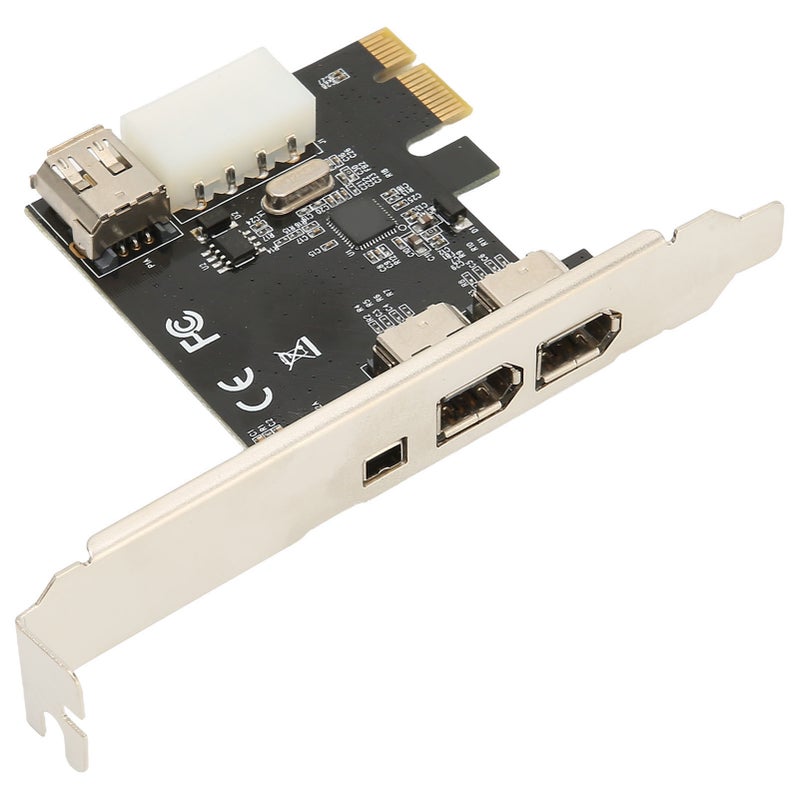 بطاقة PCIE 1X إلى 1394A بـ 4 منافذ بطاقة PCIE فاير واير 1394A عالية السرعة عرض نطاق ترددي 2.5 جيجابت في الثانية بطاقة PCIe فاير واير لأجهزة الكمبيوتر الشخصي والخوادم بنظام ويندوز - Image 5