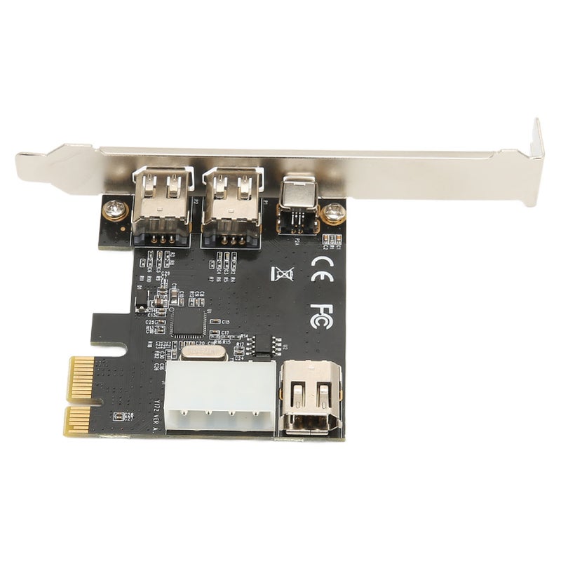 بطاقة PCIE 1X إلى 1394A بـ 4 منافذ بطاقة PCIE فاير واير 1394A عالية السرعة عرض نطاق ترددي 2.5 جيجابت في الثانية بطاقة PCIe فاير واير لأجهزة الكمبيوتر الشخصي والخوادم بنظام ويندوز - Image 2