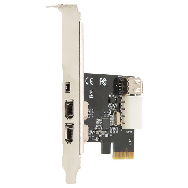 بطاقة PCIE 1X إلى 1394A بـ 4 منافذ بطاقة PCIE فاير واير 1394A عالية السرعة عرض نطاق ترددي 2.5 جيجابت في الثانية بطاقة PCIe فاير واير لأجهزة الكمبيوتر الشخصي والخوادم بنظام ويندوز - Image 3
