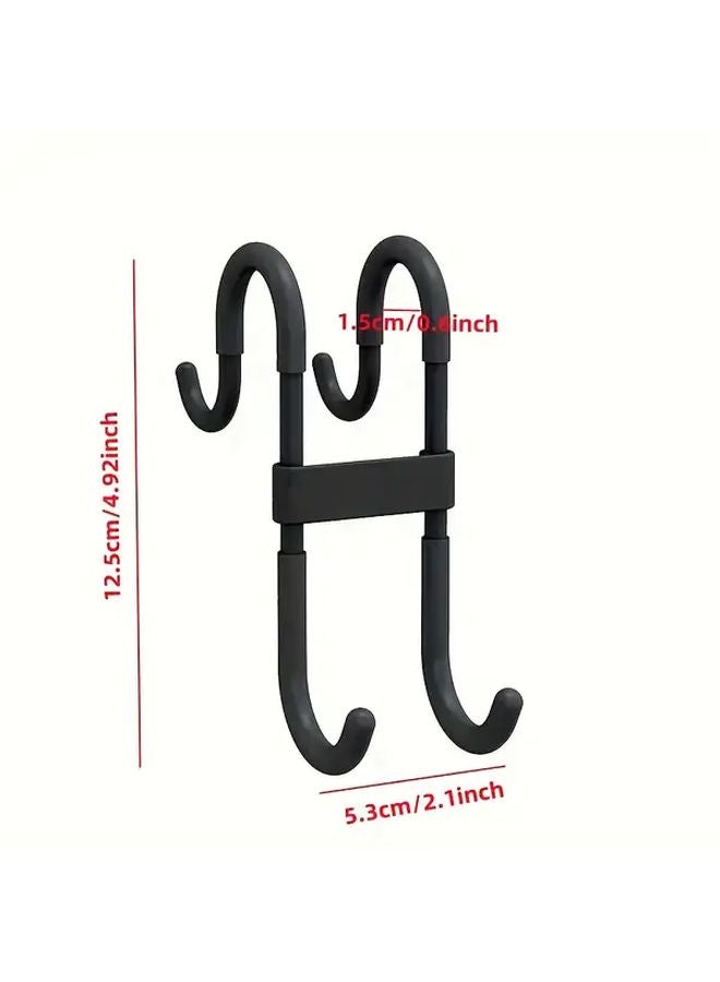 Gray S Shaped Shower Door Hook No Drill Space Saving Bathroom Organizer Strong Load Bearing - Image 5