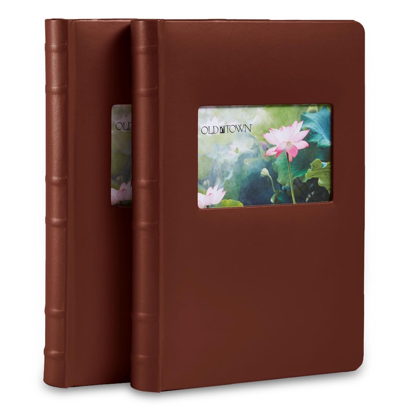 Old Town 2-Pack Bonded Leather Photo Albums  Photo Album 5x7 & 4x6 Slots  Brown - Image 1