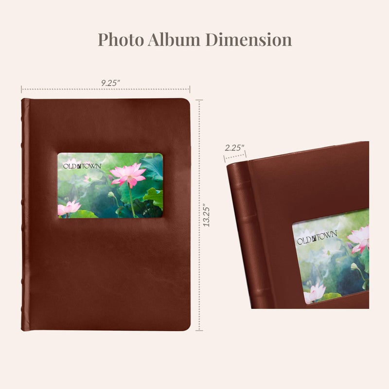 Old Town 2-Pack Bonded Leather Photo Albums  Photo Album 5x7 & 4x6 Slots  Brown - Image 5