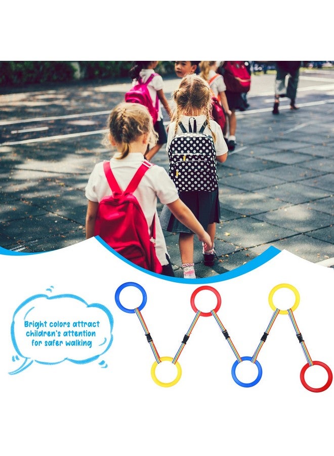 Yunsailing 12 Sets Toddlers Walking Ropes Preschool Walking Rope for Kids Handles Safety Colorful Line Detachable Transition Rope for Children's School Kindergarten Outdoor Supplies Wrist Leashes - Image 5