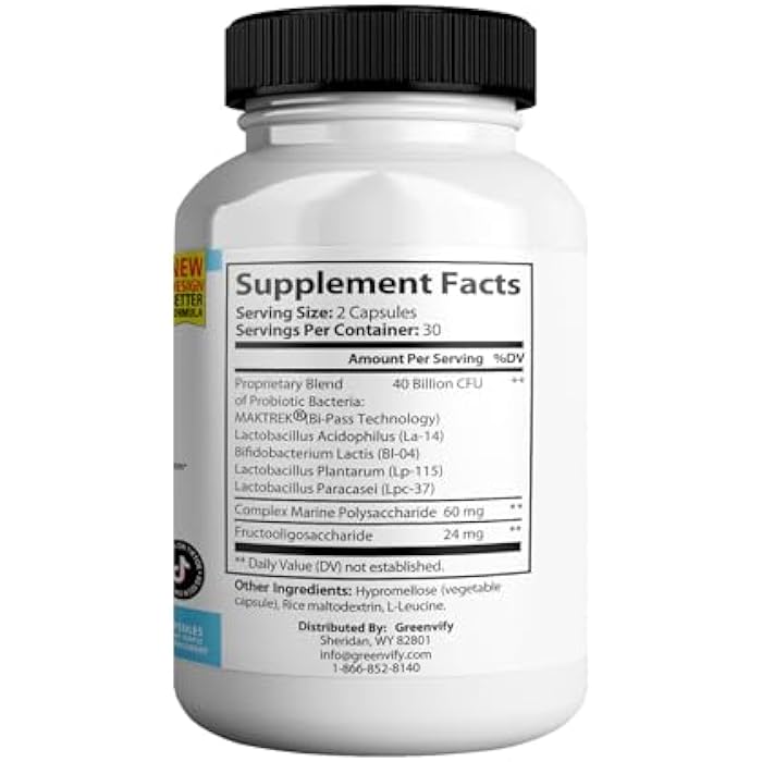 GREENVIFY DentimPure Max Extra Strength Probiotic Supplement with 40 Billion CFU – Supports Teeth, Gums, Ear, Nose, Throat & Digestive Health – 60 Capsules (1) - Image 2