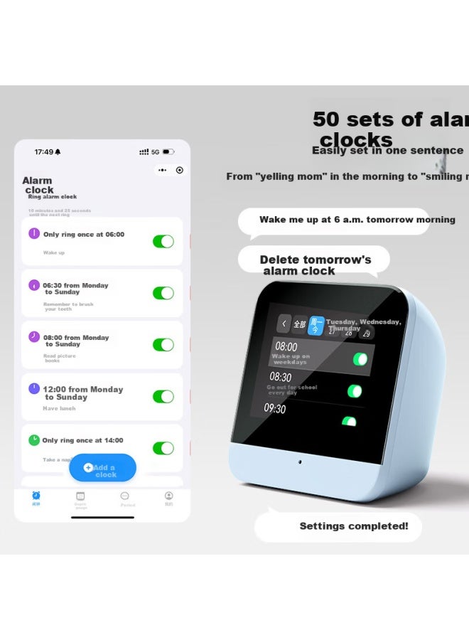 Cat Prince Keda Xunfei Intelligent Alarm Clock Time Manager Ai Self-discipline Punch Card Student Synchronous Textbook High School Student Special Timer Stopwatch Electronic Clock Desktop - Image 3