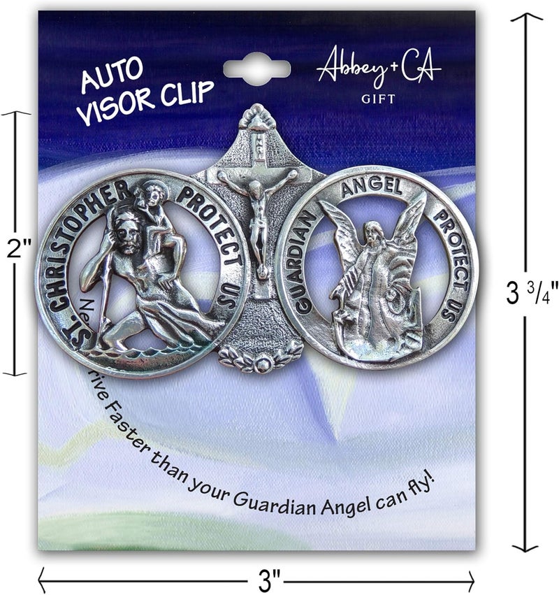Cathedral Art St. Christopher Visor Clip, One Size, Silver - Image 2