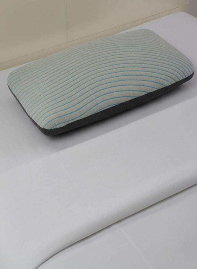 ROMA PUF Savaro Thin Memory Foam Pillow for Sleeping, 24x16 Inch, Soft Orthopedic Pillow for Neck, Cervical Shoulder Support, for Side & Back Sleepers, Breathable for Home & Hotel Use (Dream Wave) - Image 1