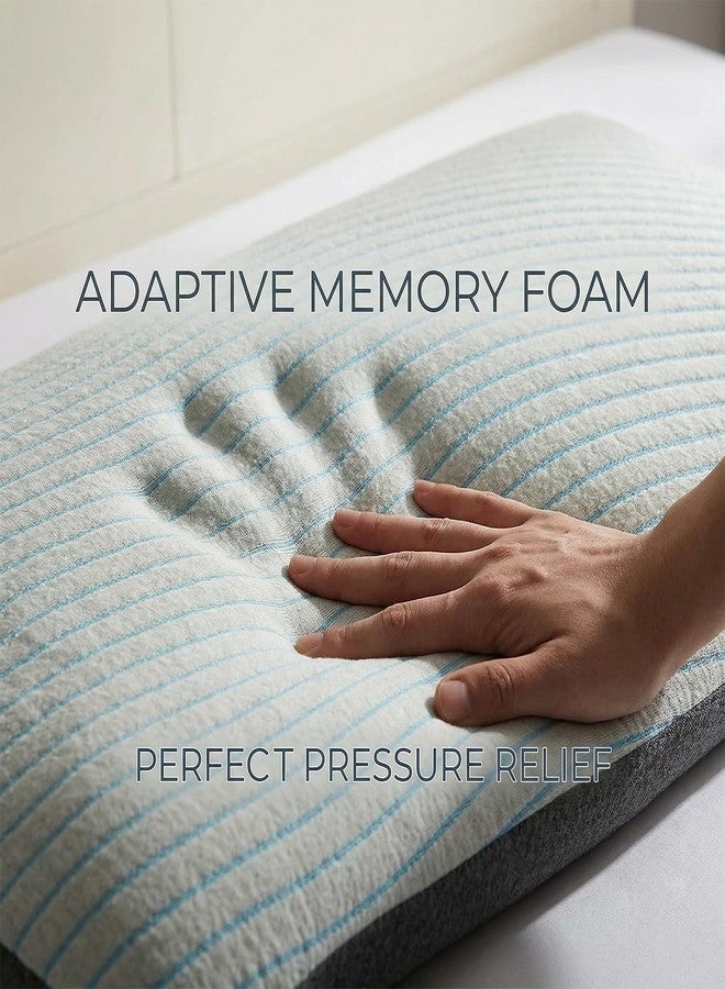 ROMA PUF Savaro Thin Memory Foam Pillow for Sleeping, 24x16 Inch, Soft Orthopedic Pillow for Neck, Cervical Shoulder Support, for Side & Back Sleepers, Breathable for Home & Hotel Use (Dream Wave) - Image 5