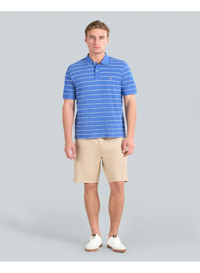GANT Gant Striped Short Sleeve Polo For Men (Green & White)
