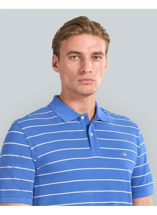 GANT Gant Striped Short Sleeve Polo For Men (Green & White)
