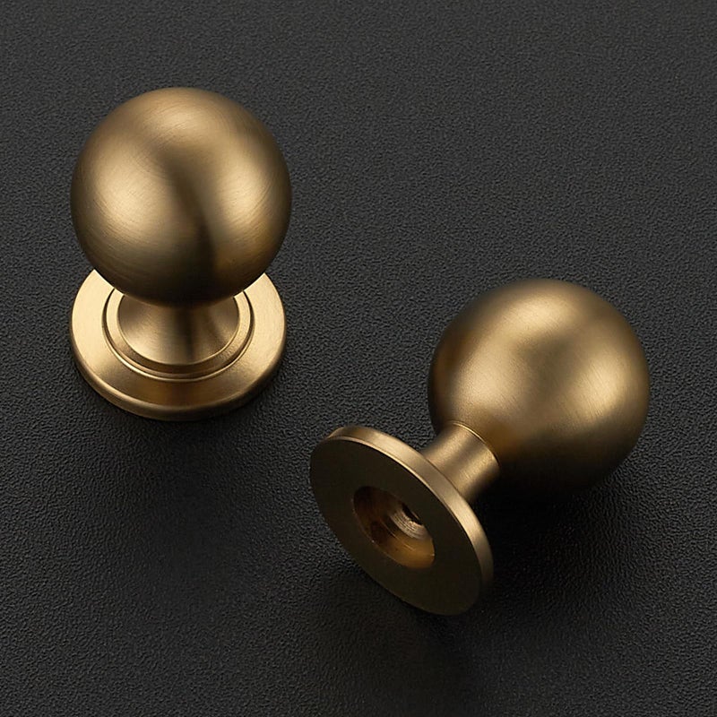 Ravinte Decor 12 Pack Champagne Bronze Cabinet Knobs, Round Ball Knobs for Kitchen Cabinets, Drawers, 0.85 Inch - Image 2