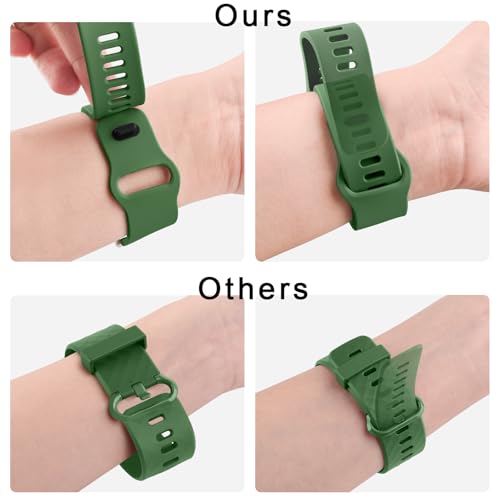 Tobfit Solicone Strap Compatible with Redmi Watch 5 Active, Sport Waterproof Replacement Strap for Redmi Watch 5 Lite/Active band,Dark Green - Image 5