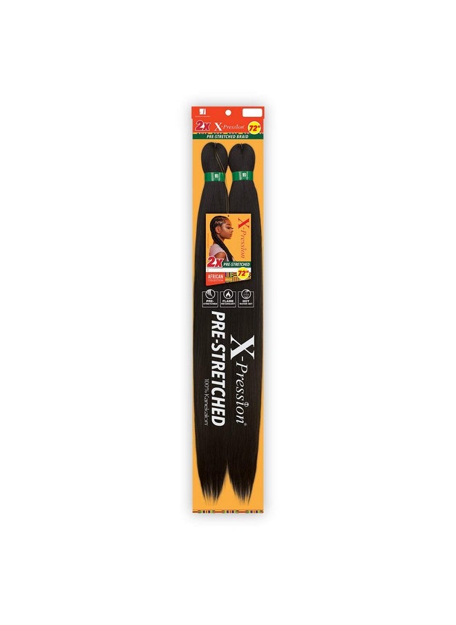 Sensationnel - Xpression Prestretched Braiding Hair All Kanekalon Flame Retardant Smooth Yaki Braid Hair Extension 72 Inch (1 Pack 2) - Image 1