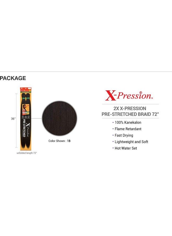 Sensationnel - Xpression Prestretched Braiding Hair All Kanekalon Flame Retardant Smooth Yaki Braid Hair Extension 72 Inch (1 Pack 2) - Image 1
