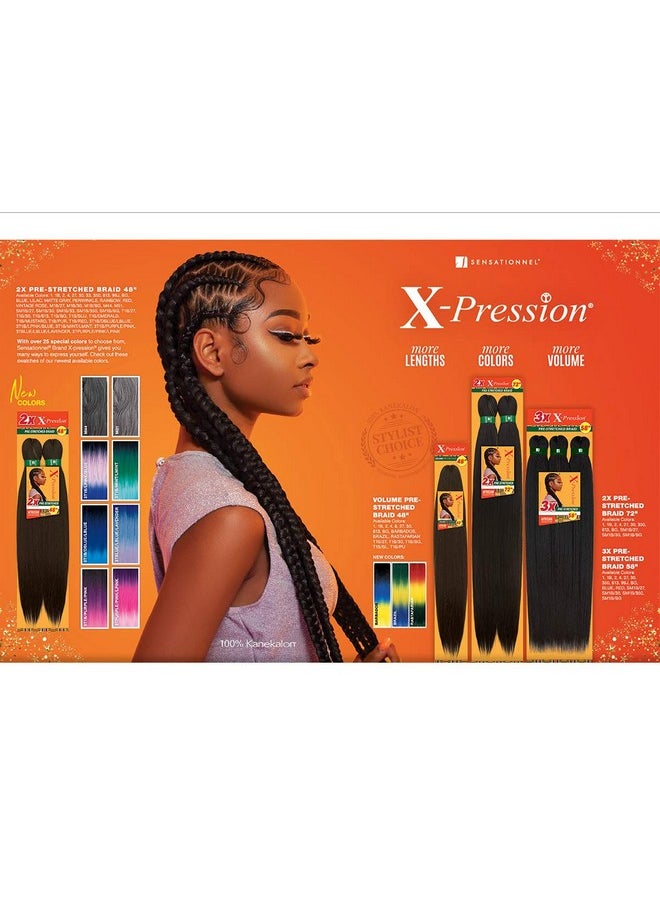 Sensationnel - Xpression Prestretched Braiding Hair All Kanekalon Flame Retardant Smooth Yaki Braid Hair Extension 72 Inch (1 Pack 2) - Image 1