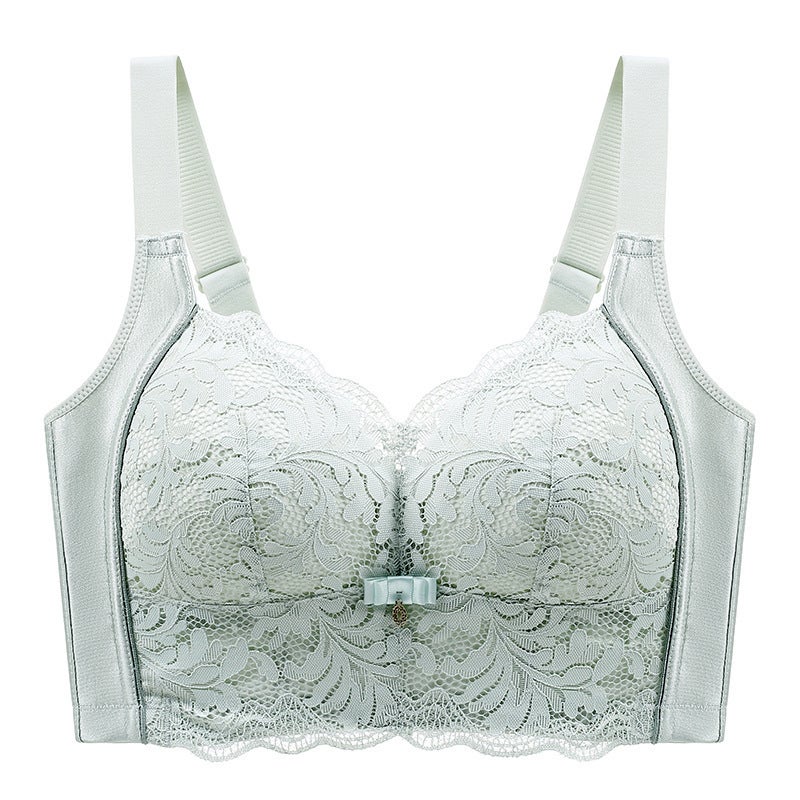 Beauty Salon Underwear Women'S Big Chest Small Thin Full Cup Anti-Drooping Push Up Sponge-Free Plus Size Bra - Image 1