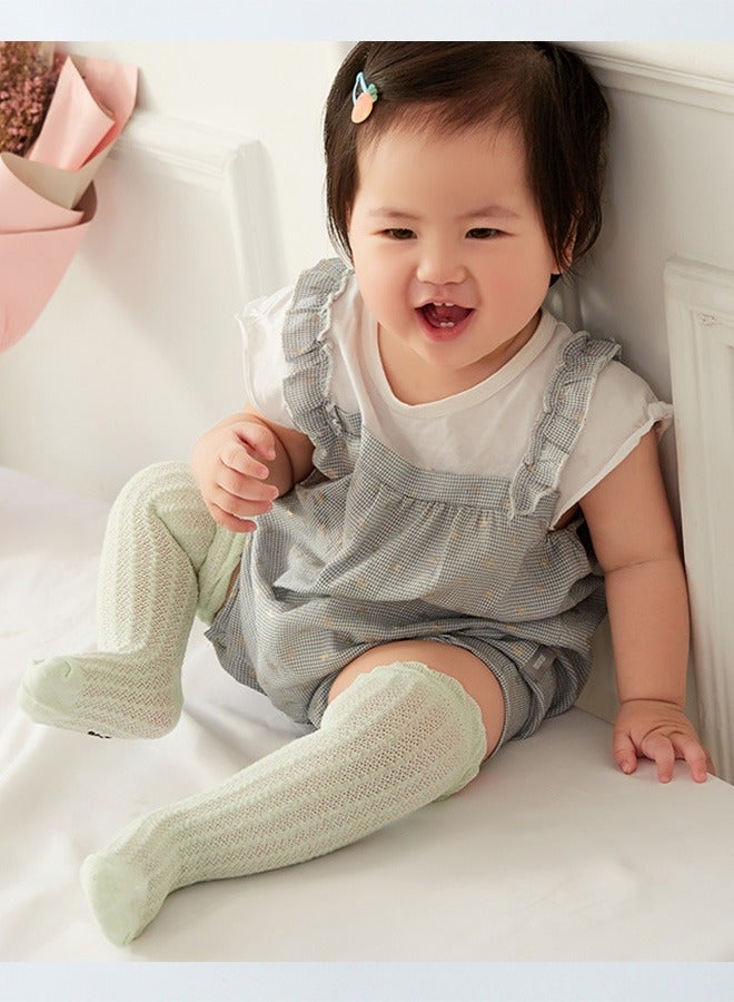 Geustos Newborn Baby Girls Boys Cotton Knee High Socks Summer Anti-mosquito Stockings 5 pairs - Image 2