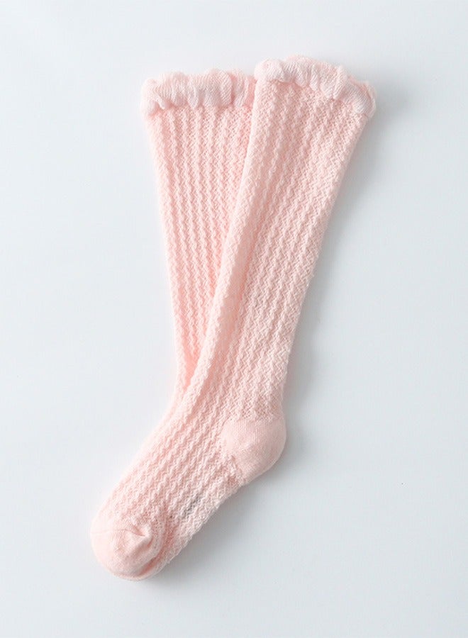 Geustos Newborn Baby Girls Boys Cotton Knee High Socks Summer Anti-mosquito Stockings 5 pairs - Image 4